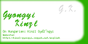 gyongyi kinzl business card